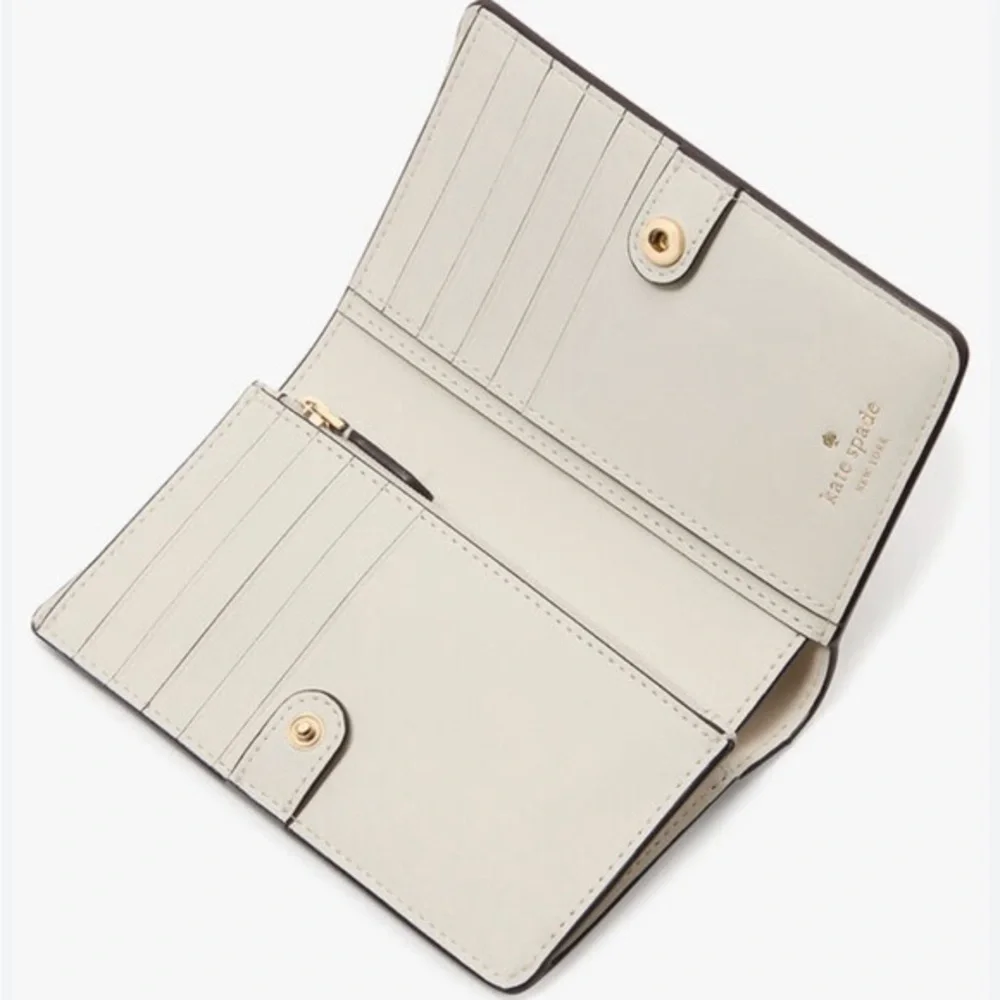 NWT KATE SPADE Perfect‎ Plume Medium Peacock Leather Wallet